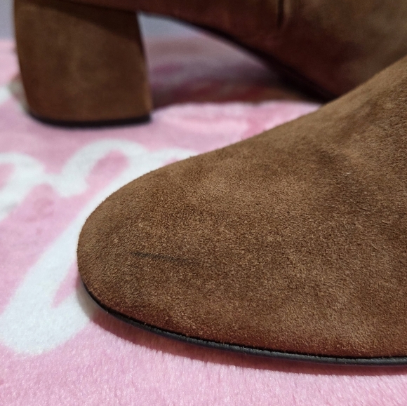 Women's AGL Leather Suede Cognac Ankle Boot, Size 38 - Picture 6 of 16